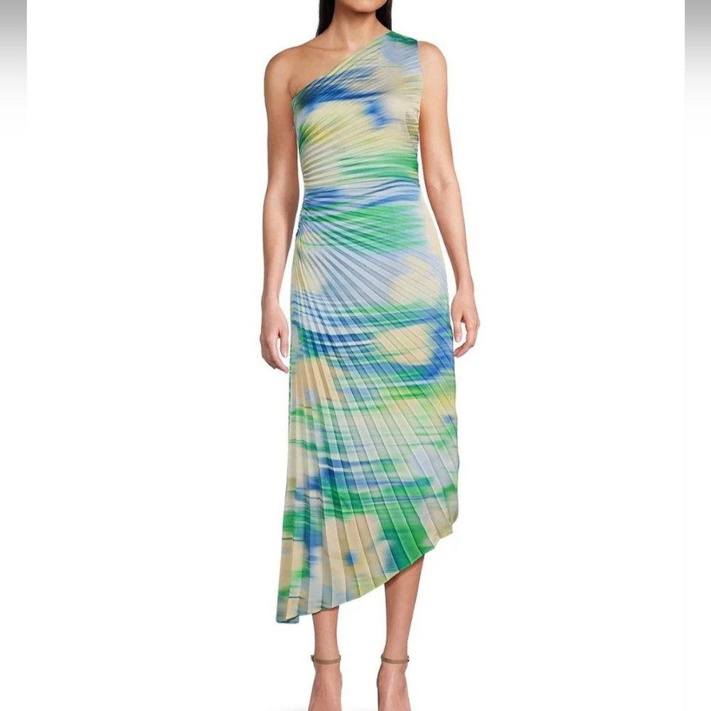 Badgley MischkaBelle by Badgley Mischka Kelsey Sleeveless One Shoulder Asymmetr
